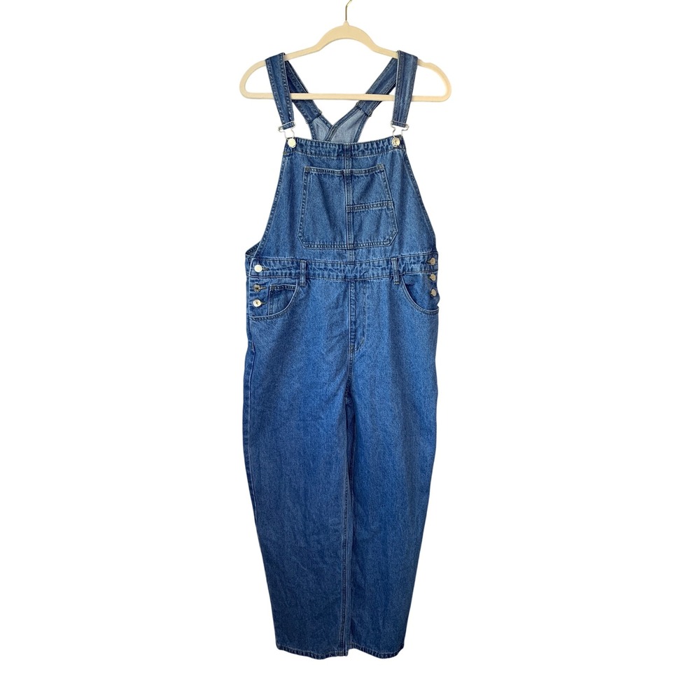 Unbranded denim blue‎ jean overalls. Adjustable straps. L